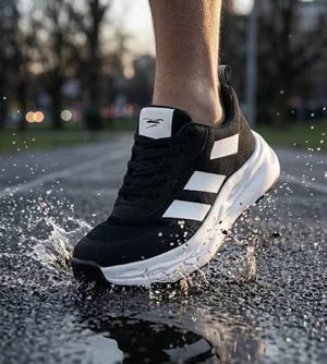 Men's Black & White Sports Shoes | Lightweight Casual Sneakers with Cushioned Sole 3