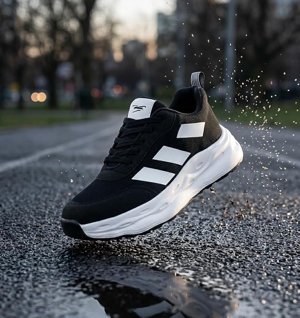 Men's Black & White Sports Shoes | Lightweight Casual Sneakers with Cushioned Sole 4